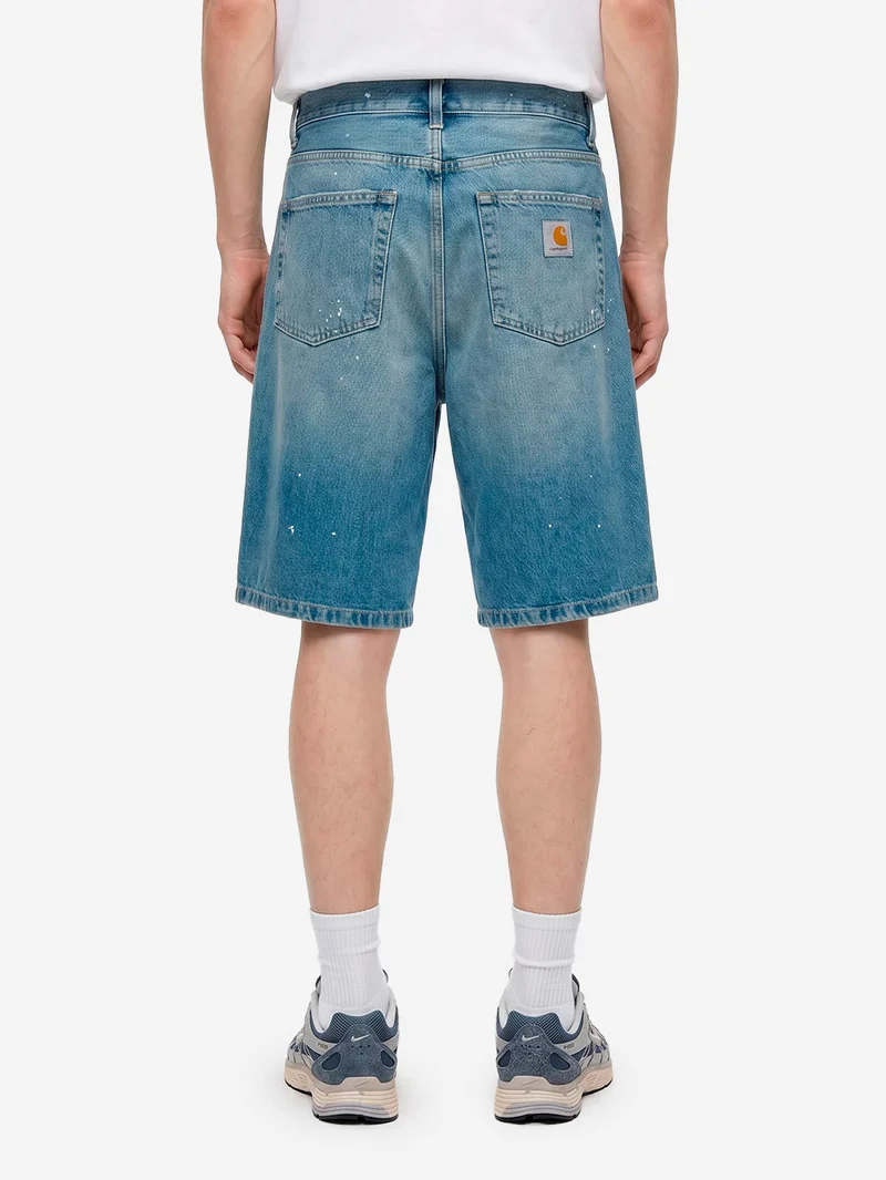 Shorts 'Landon' in denim blu lavaggio destroyed