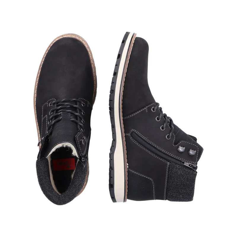 Rieker Bendigo Schnürstiefel schwarz
