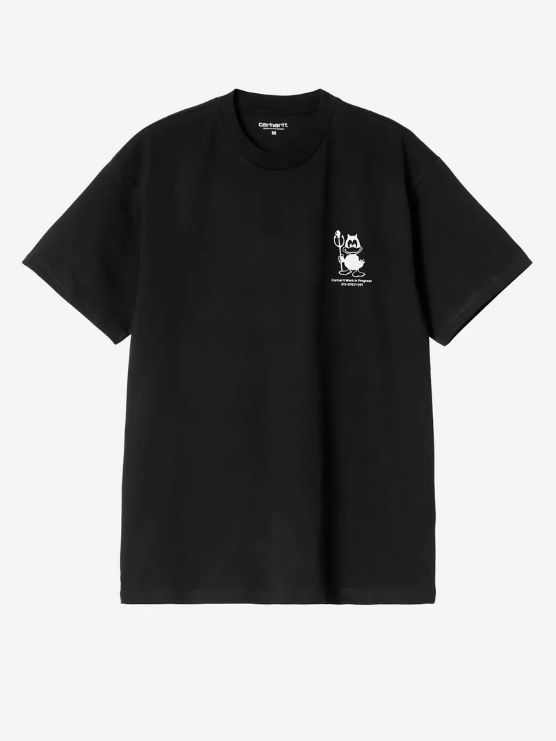 T-shirt nera S/S con grafica 'Bumper car'