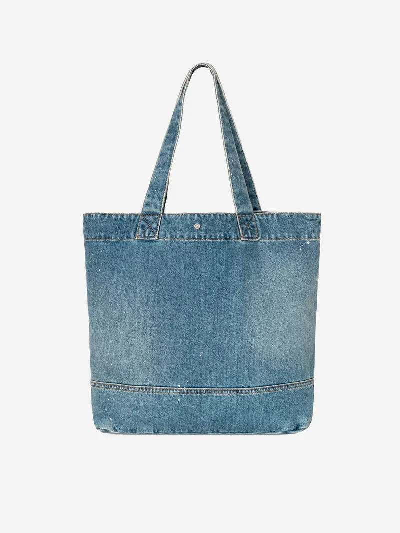 Tote in denim blu chiaro destroyed (28l)
