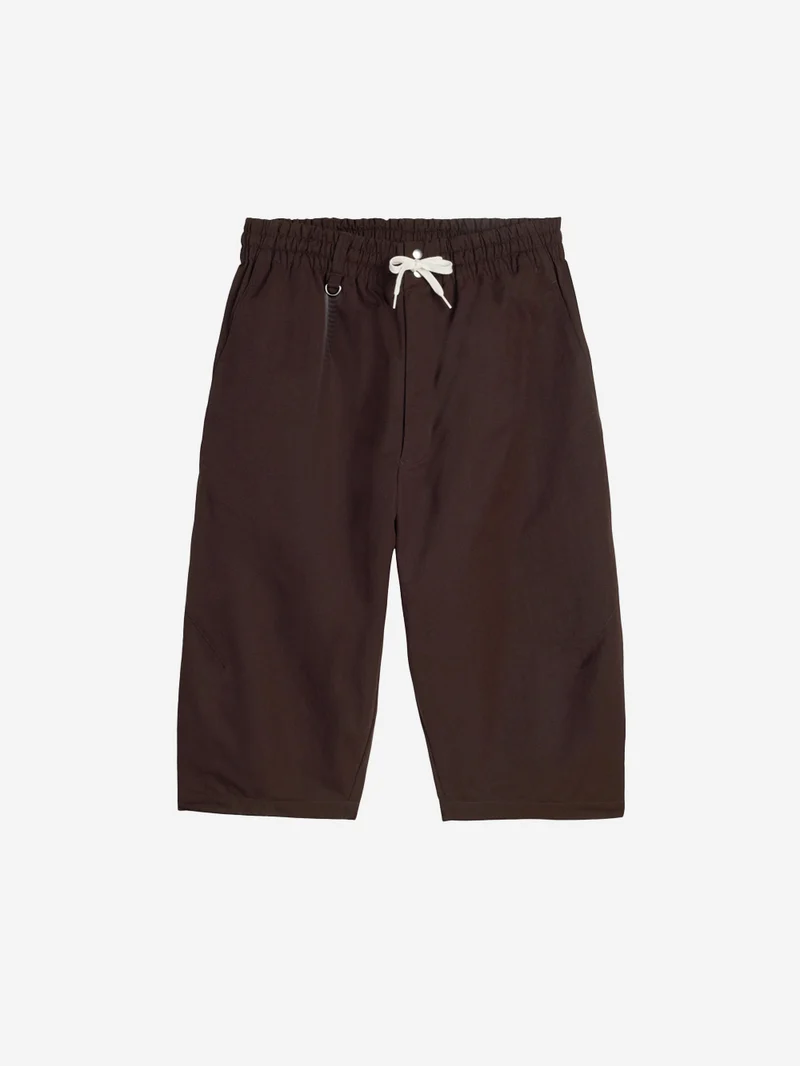 Y3 x Wales Bonner Shorts in ripstop di nylon marrone
