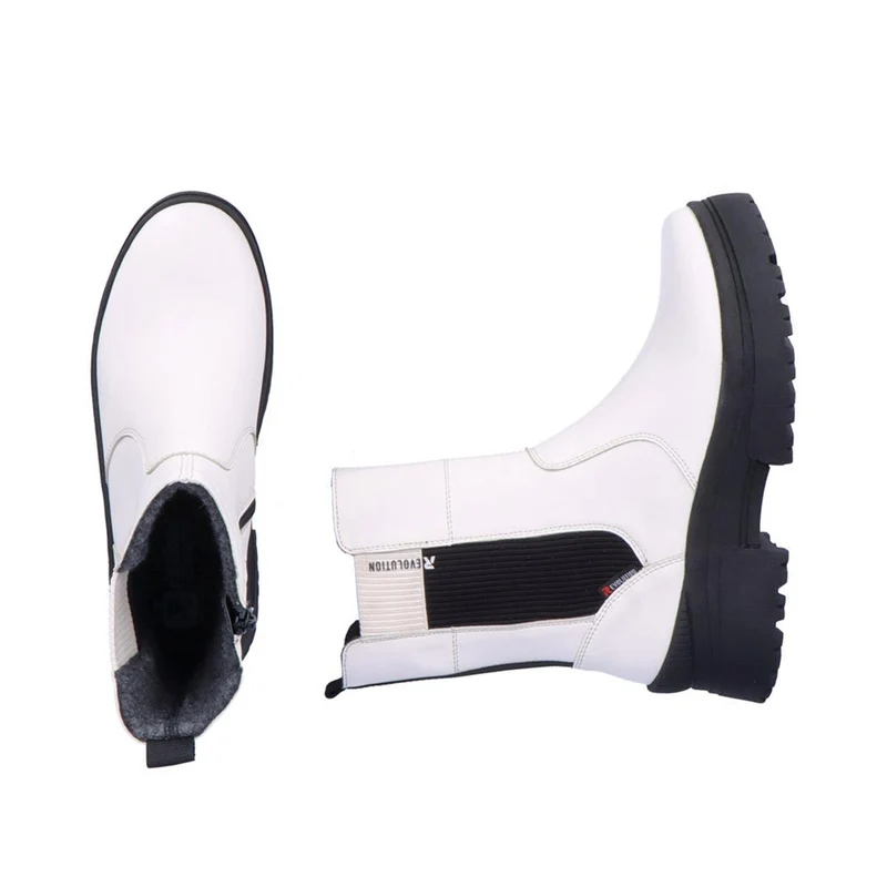 Rieker Rock Chelsea Boots offwhite