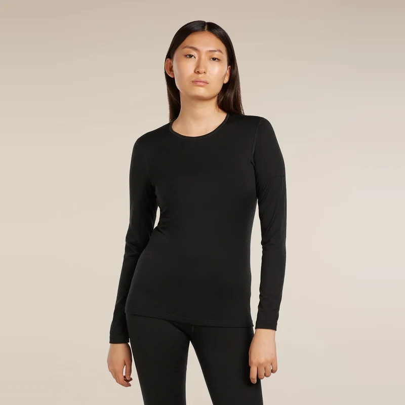 Icebreaker Oasis LS Crewe W BLACK