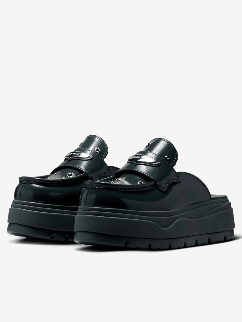 W Air Jordan mule in antracite con applicazioni