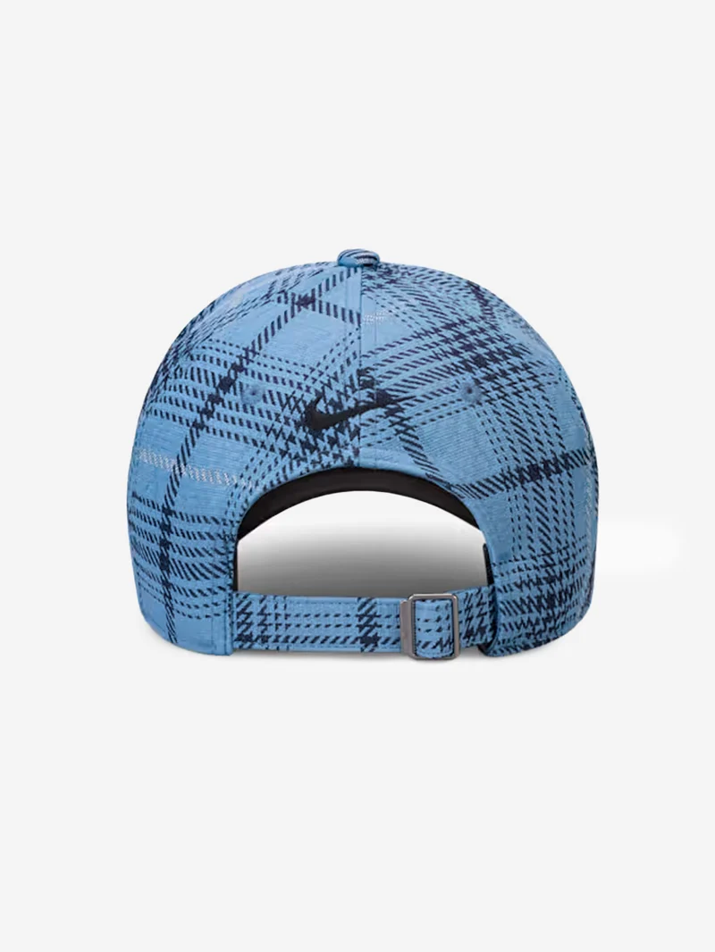 Cappello da golf in tartan celeste