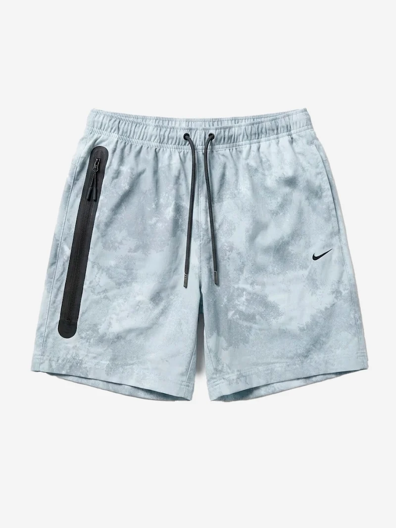 Shorts in nylon platino e tessuto Dri-FIT