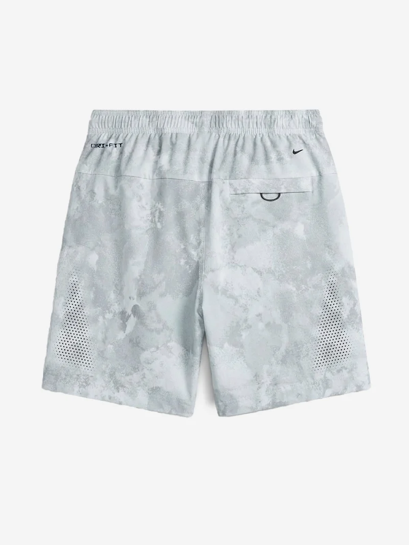 Shorts in nylon platino e tessuto Dri-FIT