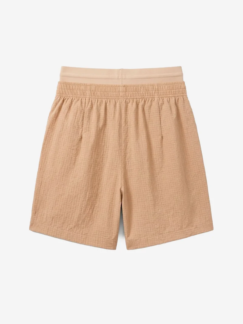 Shorts beige n ripstop con Swoosh ricamato