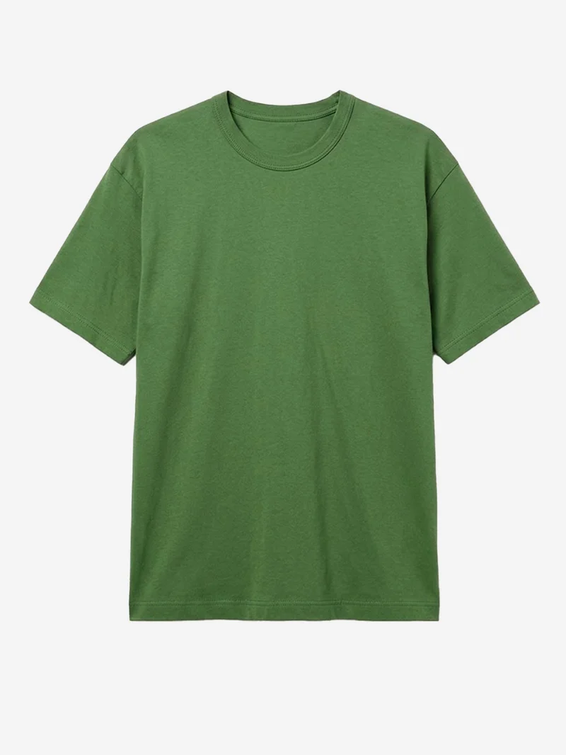 T-shirt in jersey di cotone verde con logo CDG sul retro