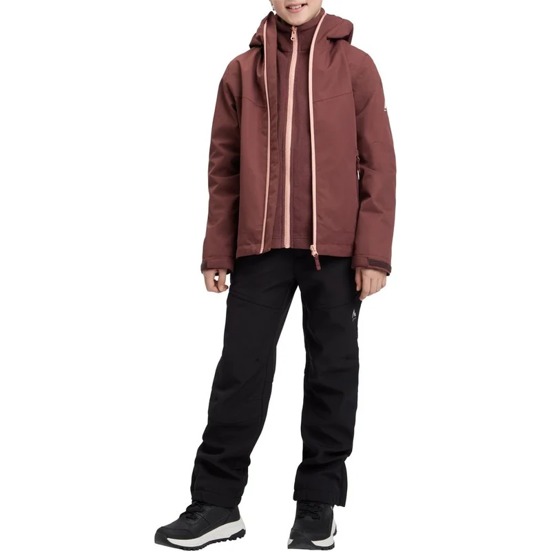 McKinley Justin 3:1 III Kinder Funktionsjacke red-wine