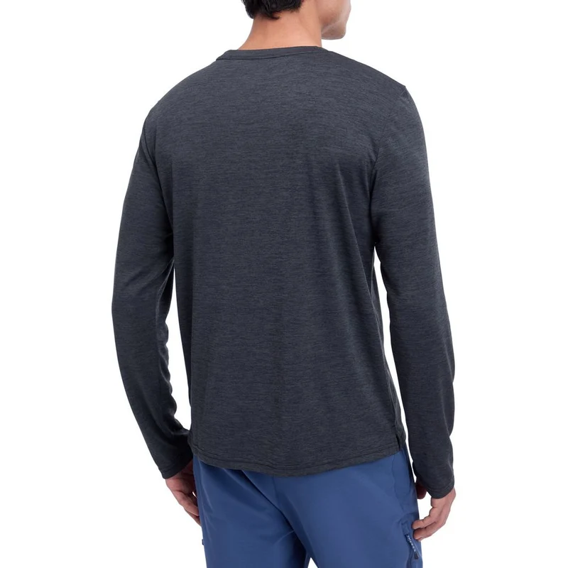 McKinley Hunu LS M Herren Langarmshirt melange/black night