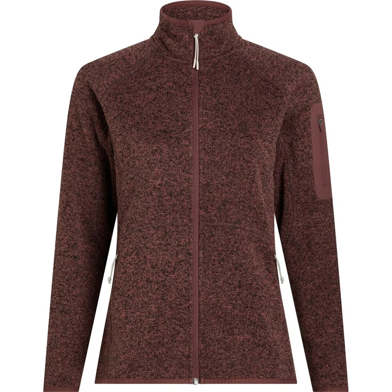 McKinley Skeena Damen Fleecejacke melange-red-wine
