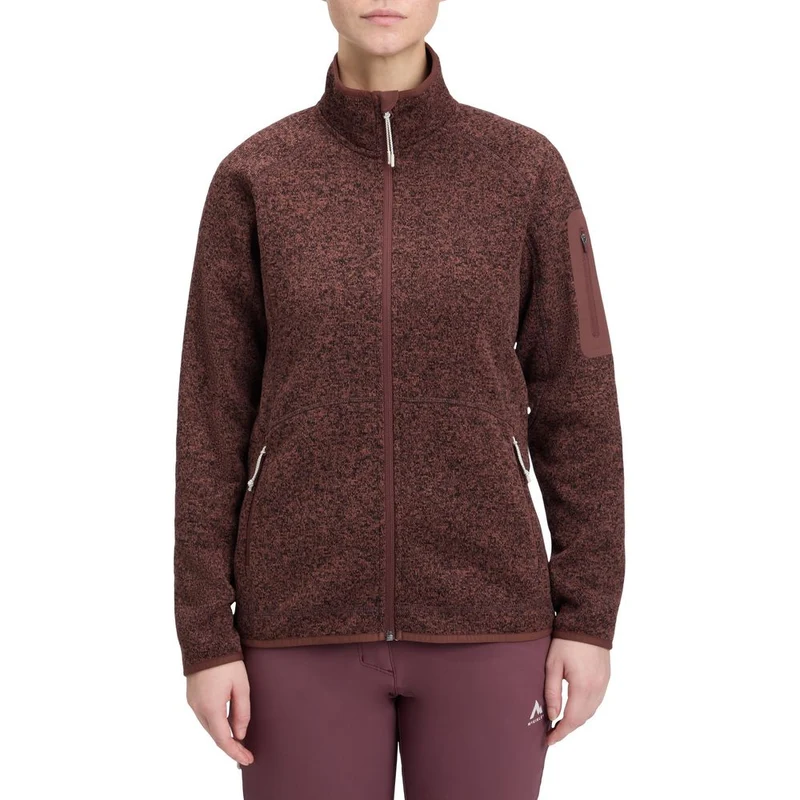 McKinley Skeena Damen Fleecejacke melange-red-wine