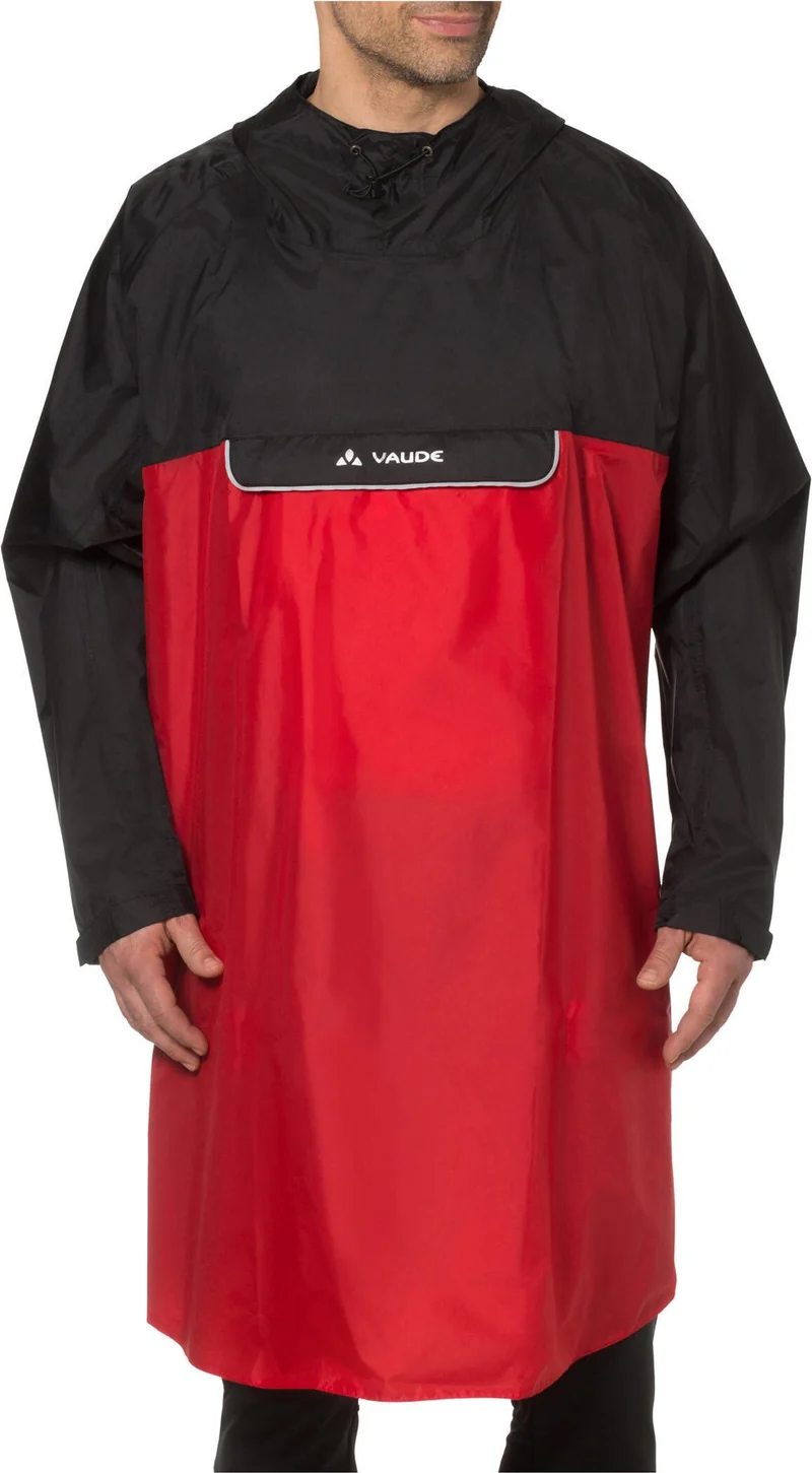 VAUDE Poncho Regenjacke mit Kapuze und Fronttasche