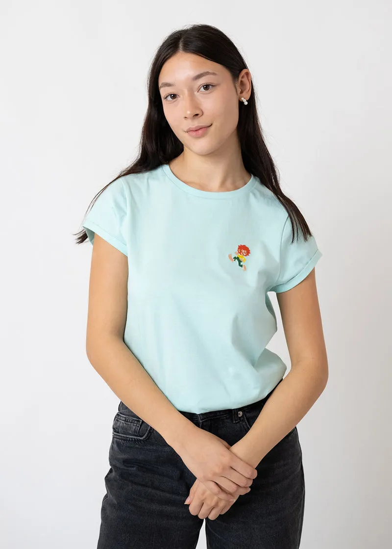 BAVARIAN CAPS Pumuckl Stickshirt Damen Hellblau