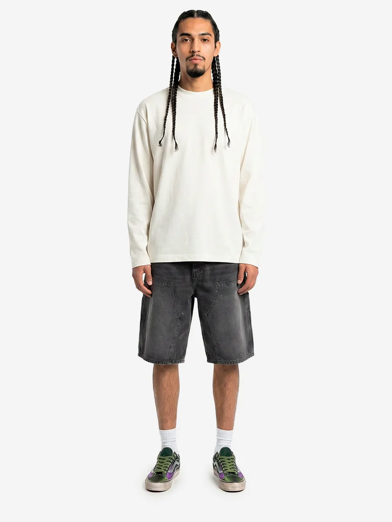 T-shirt a manica lunga relaxed fit in cotone bianco