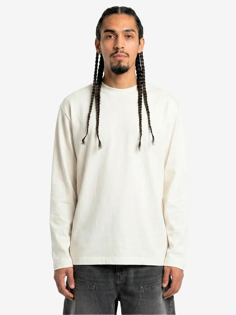 T-shirt a manica lunga relaxed fit in cotone bianco