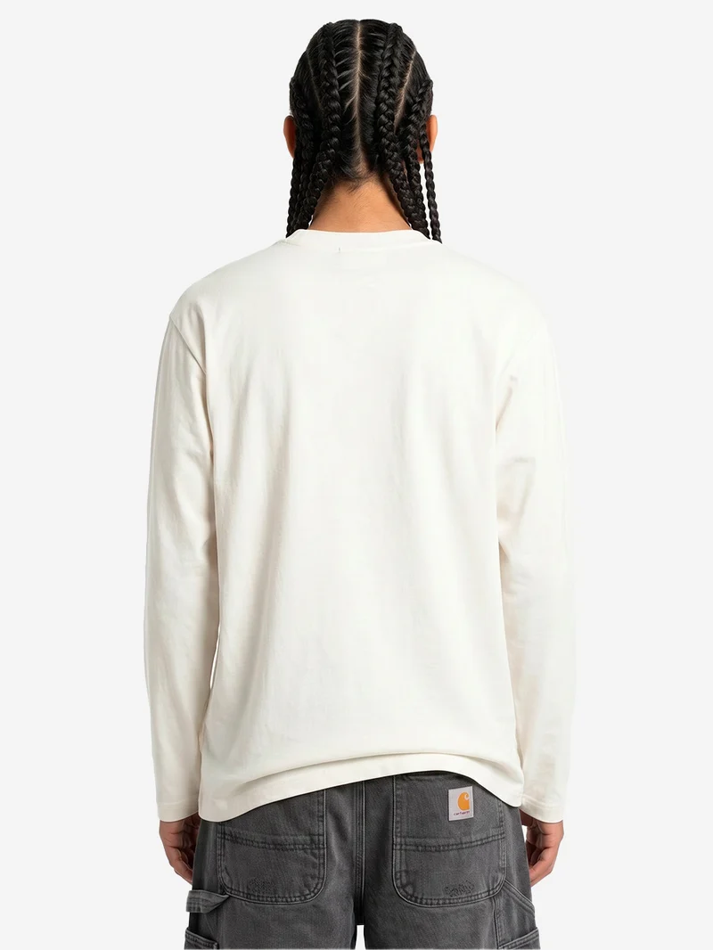 T-shirt a manica lunga relaxed fit in cotone bianco