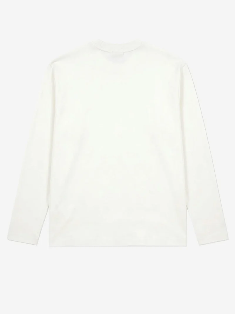 T-shirt a manica lunga relaxed fit in cotone bianco