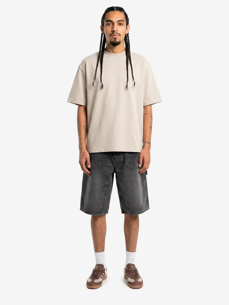 T-shirt oversize in cotone beige