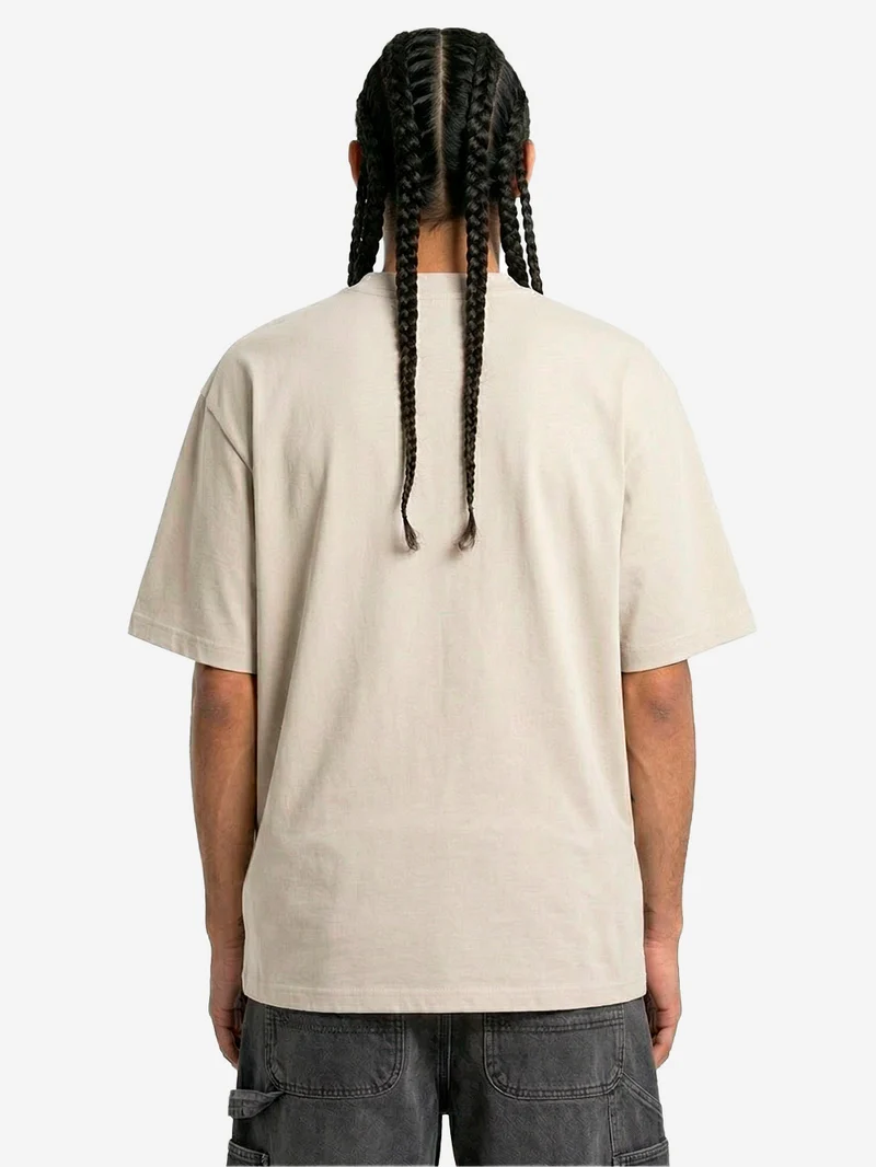 T-shirt oversize in cotone beige