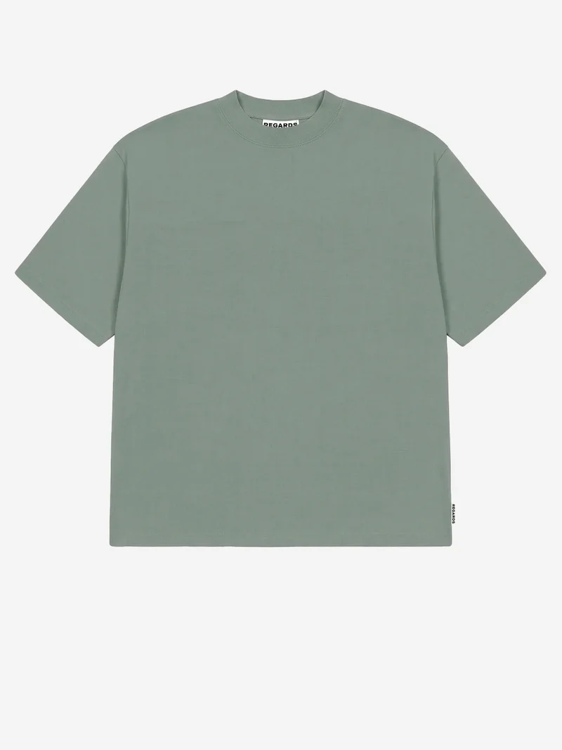 T-shirt oversize in cotone verde