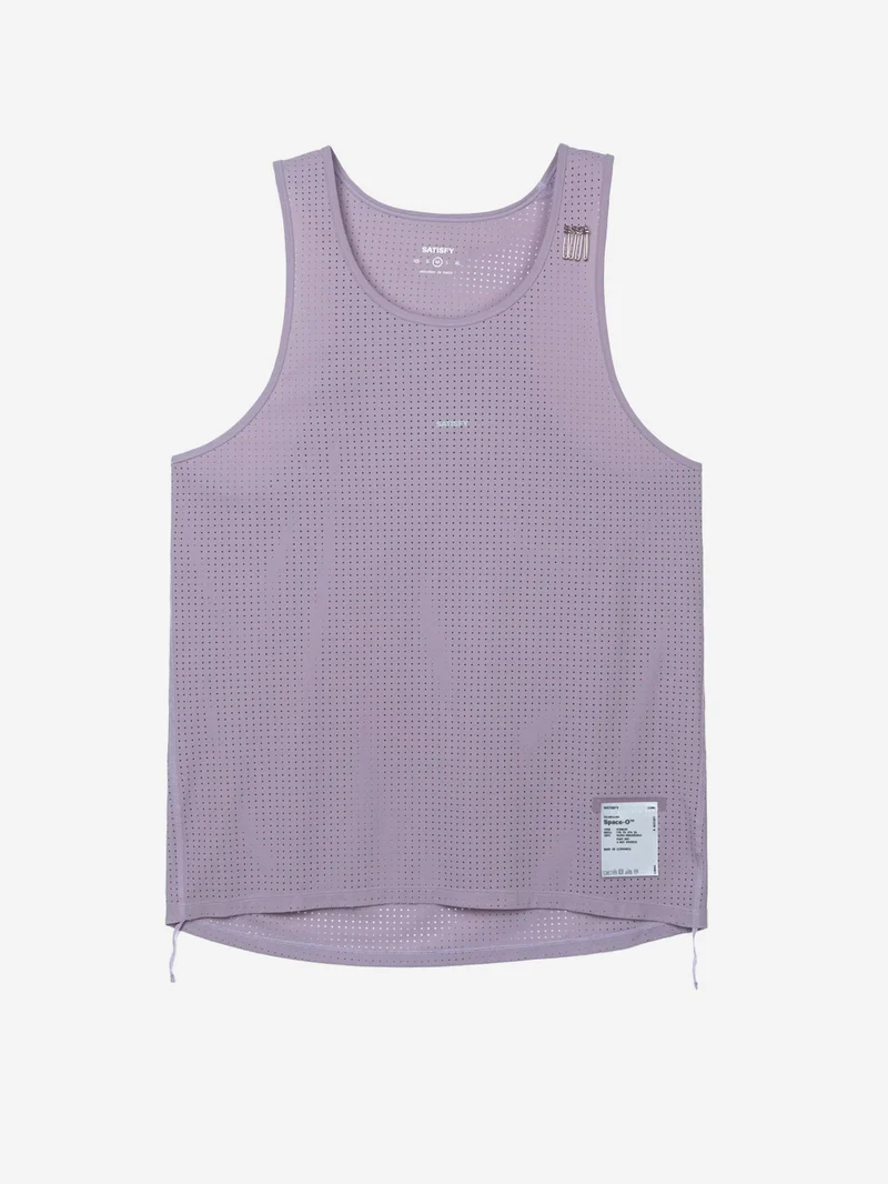 Canotta Running da gara Space-O Singlet in micro-jersey perforato lilla