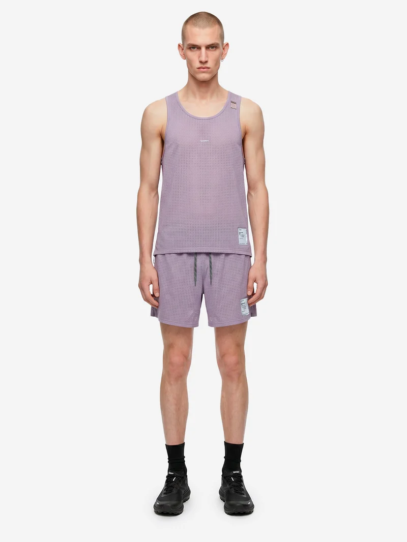 Canotta Running da gara Space-O Singlet in micro-jersey perforato lilla