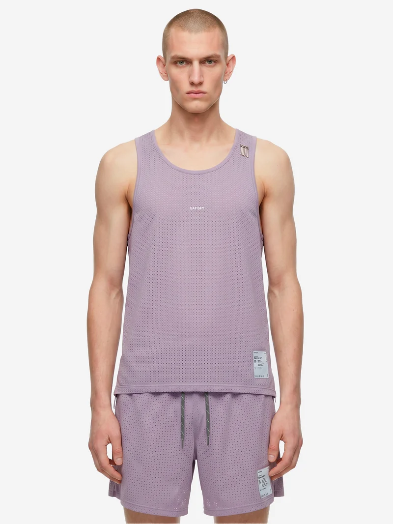 Canotta Running da gara Space-O Singlet in micro-jersey perforato lilla