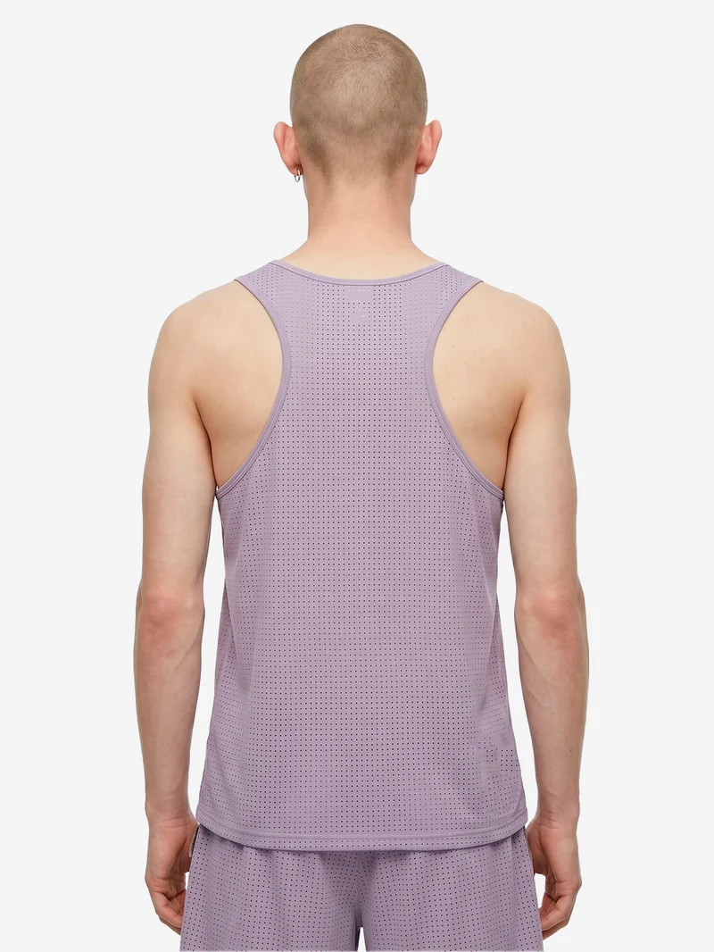 Canotta Running da gara Space-O Singlet in micro-jersey perforato lilla