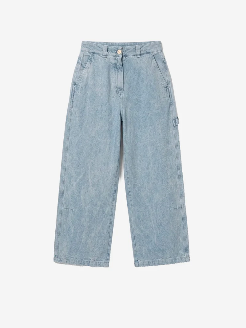 Chino 'Submarine' in denim blu perla