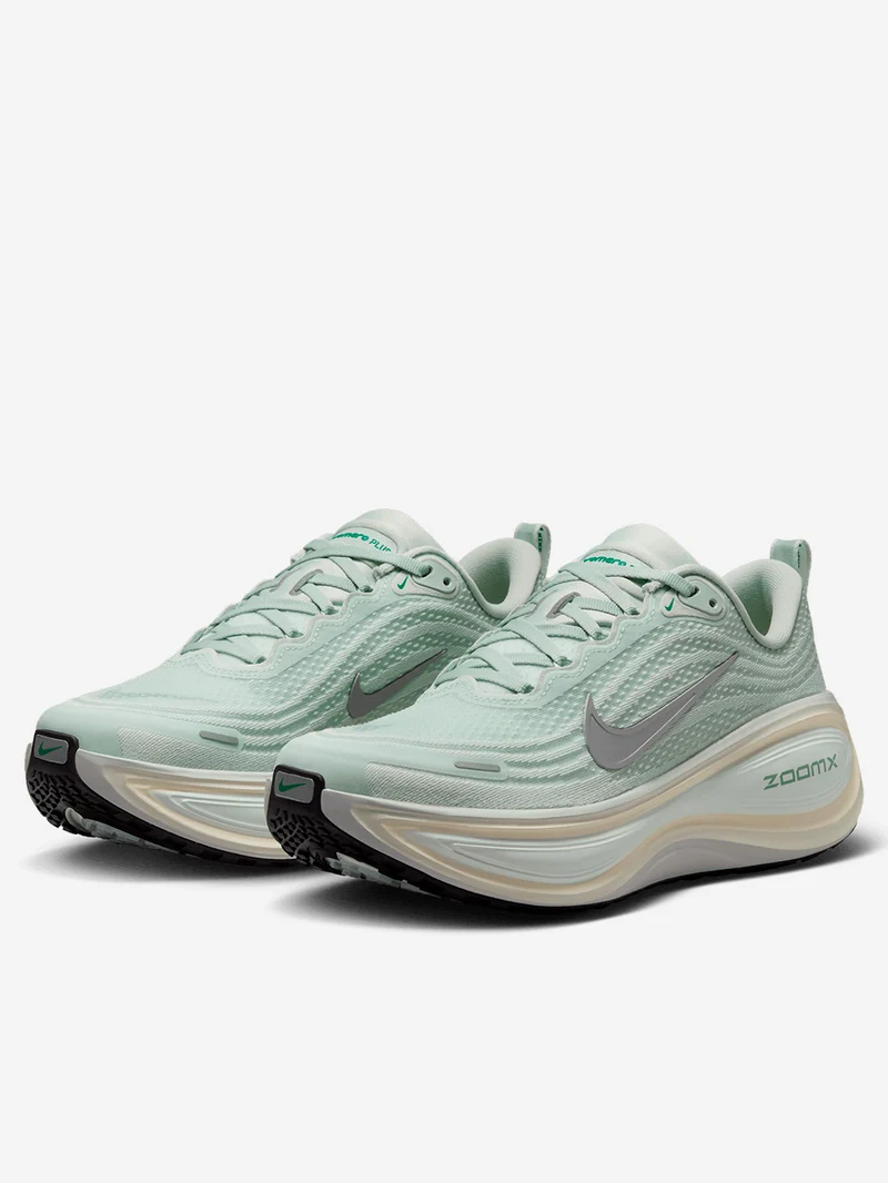 W Vomero Plus in mesh verde e argento running