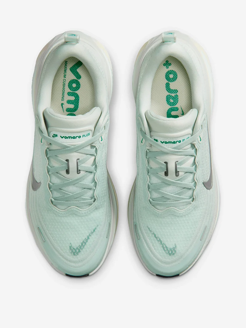 W Vomero Plus in mesh verde e argento running
