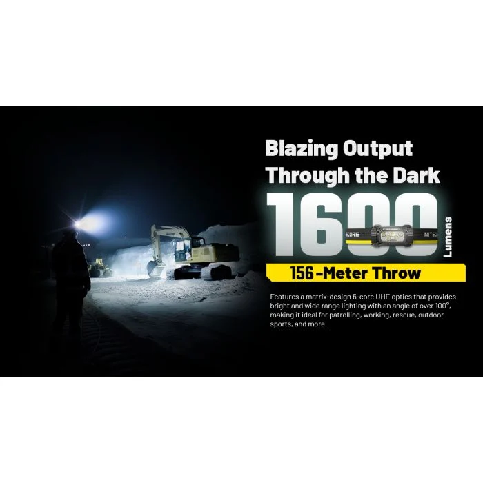 Nitecore | HC70 UHE | Hoofdlamp Oplaadbaar | 1600 Lumen