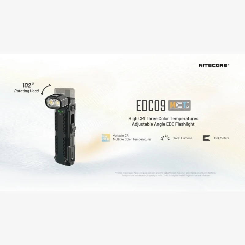 Nitecore | EDC09 | Zaklamp Oplaadbaar | 1600 Lumen