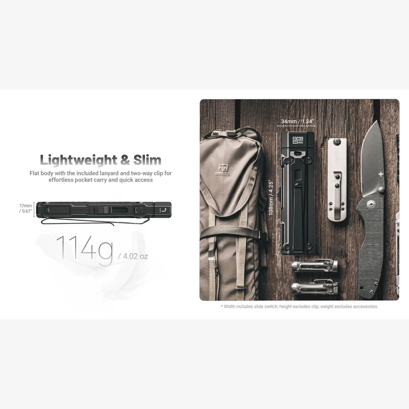 Nitecore | EDC09 | Zaklamp Oplaadbaar | 1600 Lumen
