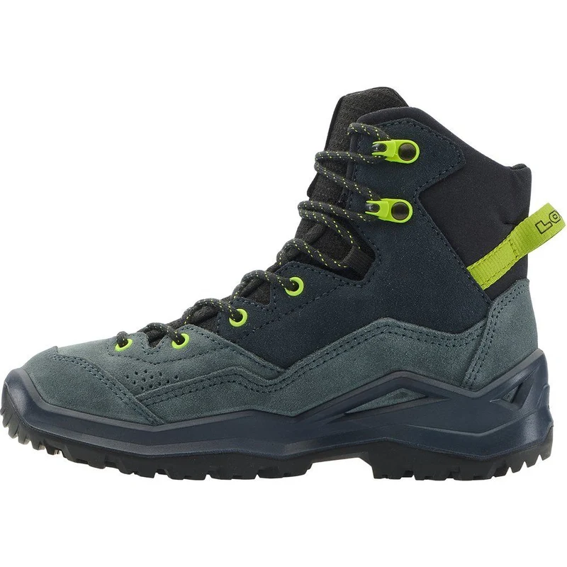 Lowa Wandax GTX Mid Jr Kinder Wanderschuh dunkelpetrol-limone