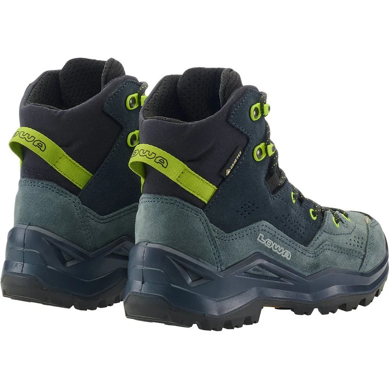 Lowa Wandax GTX Mid Jr Kinder Wanderschuh dunkelpetrol-limone
