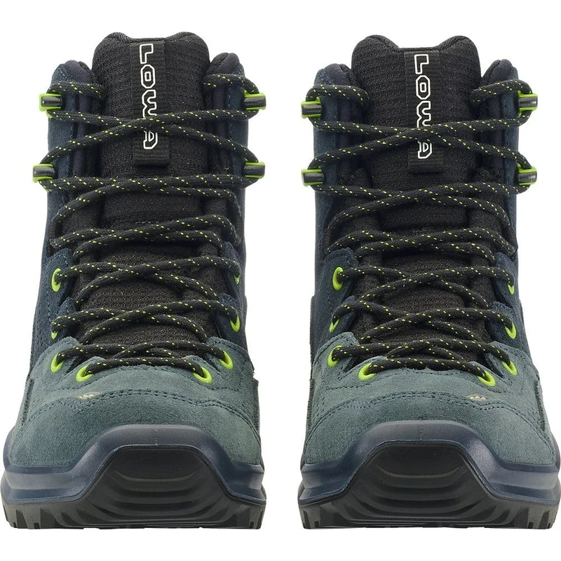 Lowa Wandax GTX Mid Jr Kinder Wanderschuh dunkelpetrol-limone