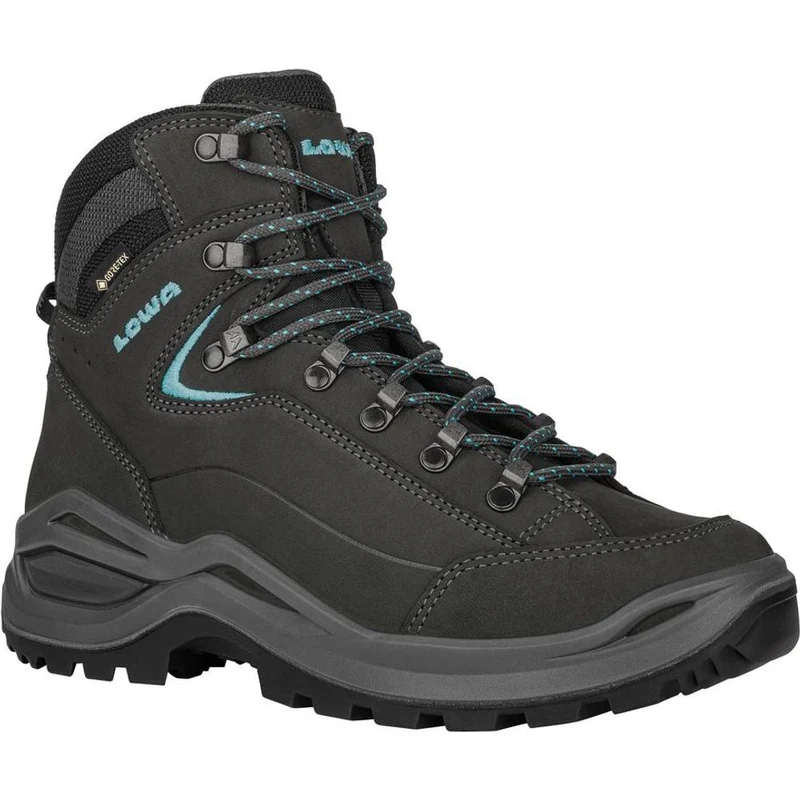 Lowa Renegade Evo GTX Mid Ws Damen Wanderschuh asphalt-türkis