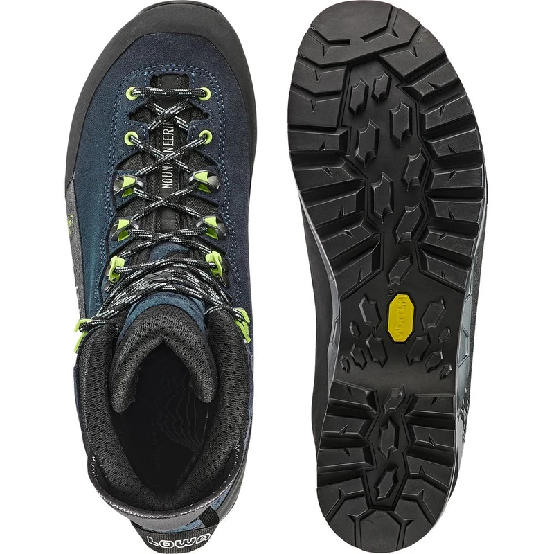 Lowa Cevedale Pro GTX Mid Herren Wanderschuh navy-limone