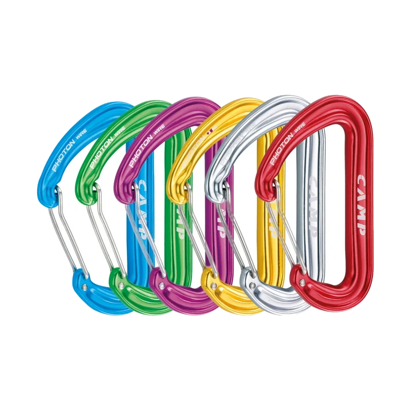 Camp Photon Wire Multicolor, ultraleichter Karabiner für Sportklettern & Alpinismus