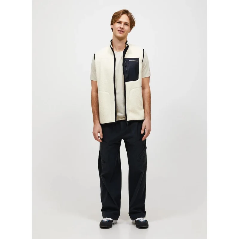 Peak Performance M NatureRush Pile Vest sand fog black Herren Weste