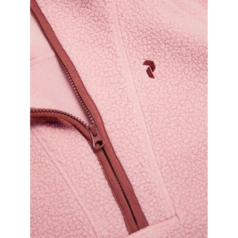 Peak Performance W Nature Rush Pile Half Zip warm blush wild rouge Damen Pullover