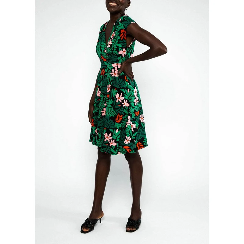 Blutsgeschwister La Vie Est Belle En Été Damen Kleid dreaming-under-palm-leaf