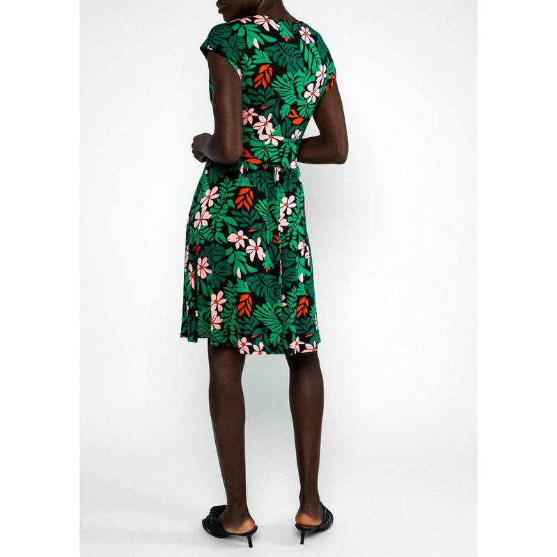 Blutsgeschwister La Vie Est Belle En Été Damen Kleid dreaming-under-palm-leaf