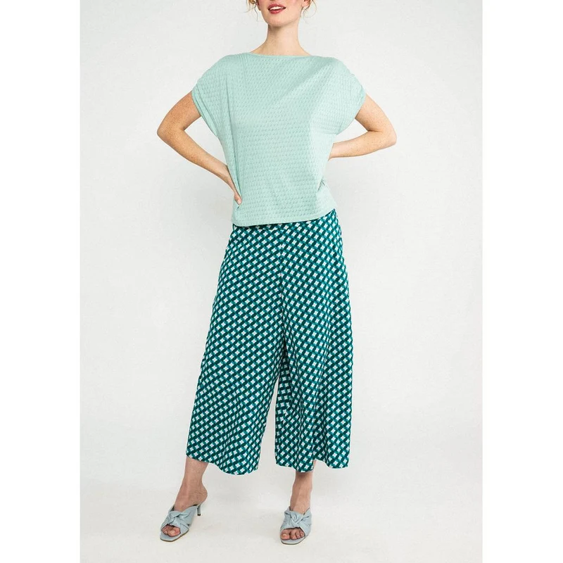 Blutsgeschwister In Full Bloom Damen Culotte Hose emerald-spring-night