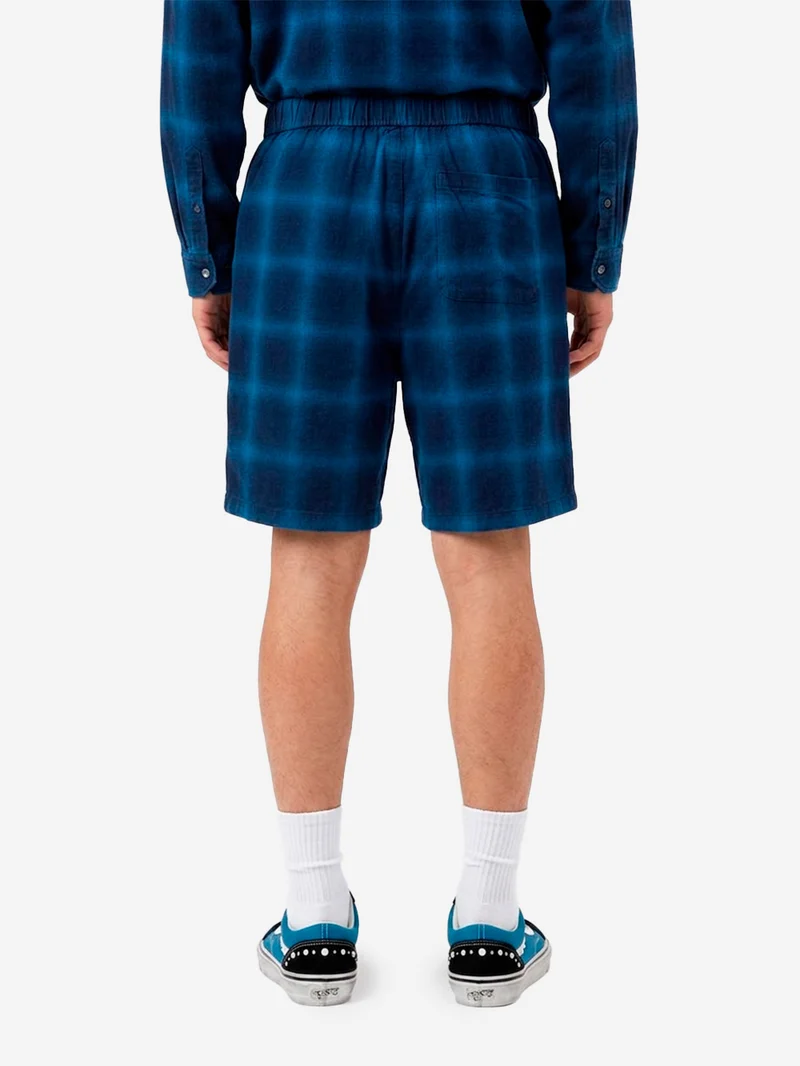 Shorts a quadri indigo