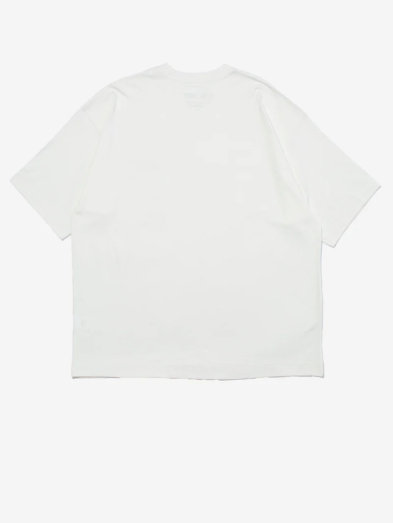 T-shirt bianca in cotone con stampa 'Corporate'