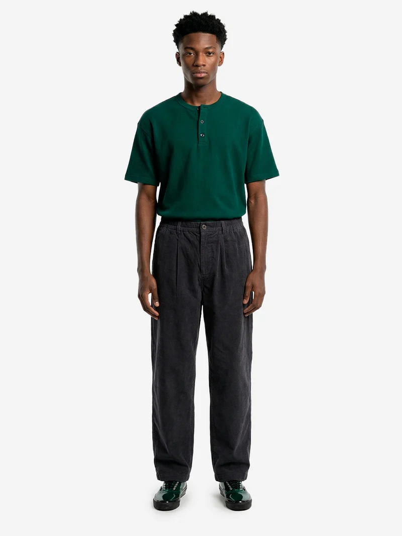 Pantaloni neri Oxford a coste